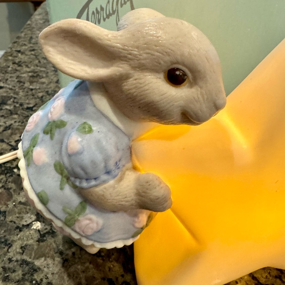 Vintage Terragraphics Bunny & Star Night Light Works Great With Box - Picture 3 of 10